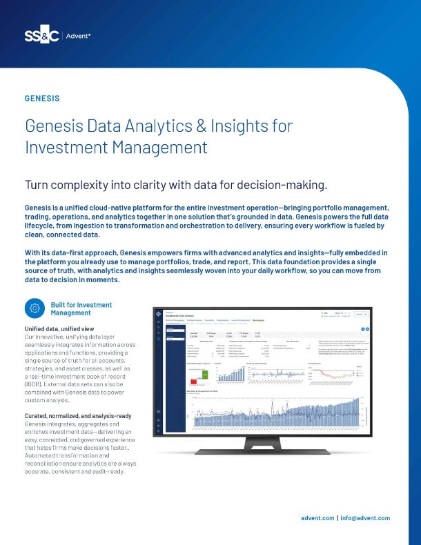 poster image for <p>Genesis Data Analytics & Insights for Investment Management</p>